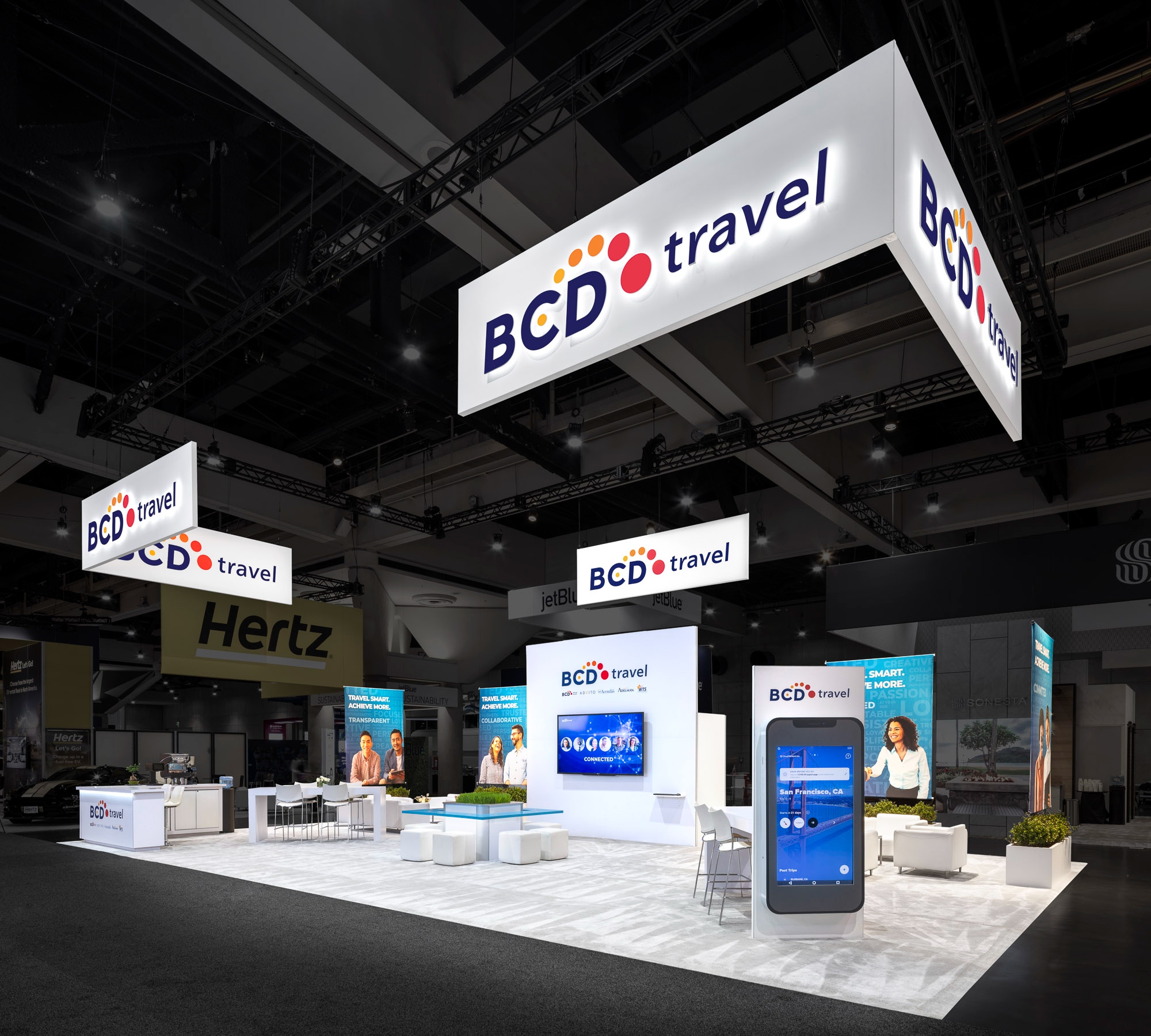 BCD Travel trade show graphics
