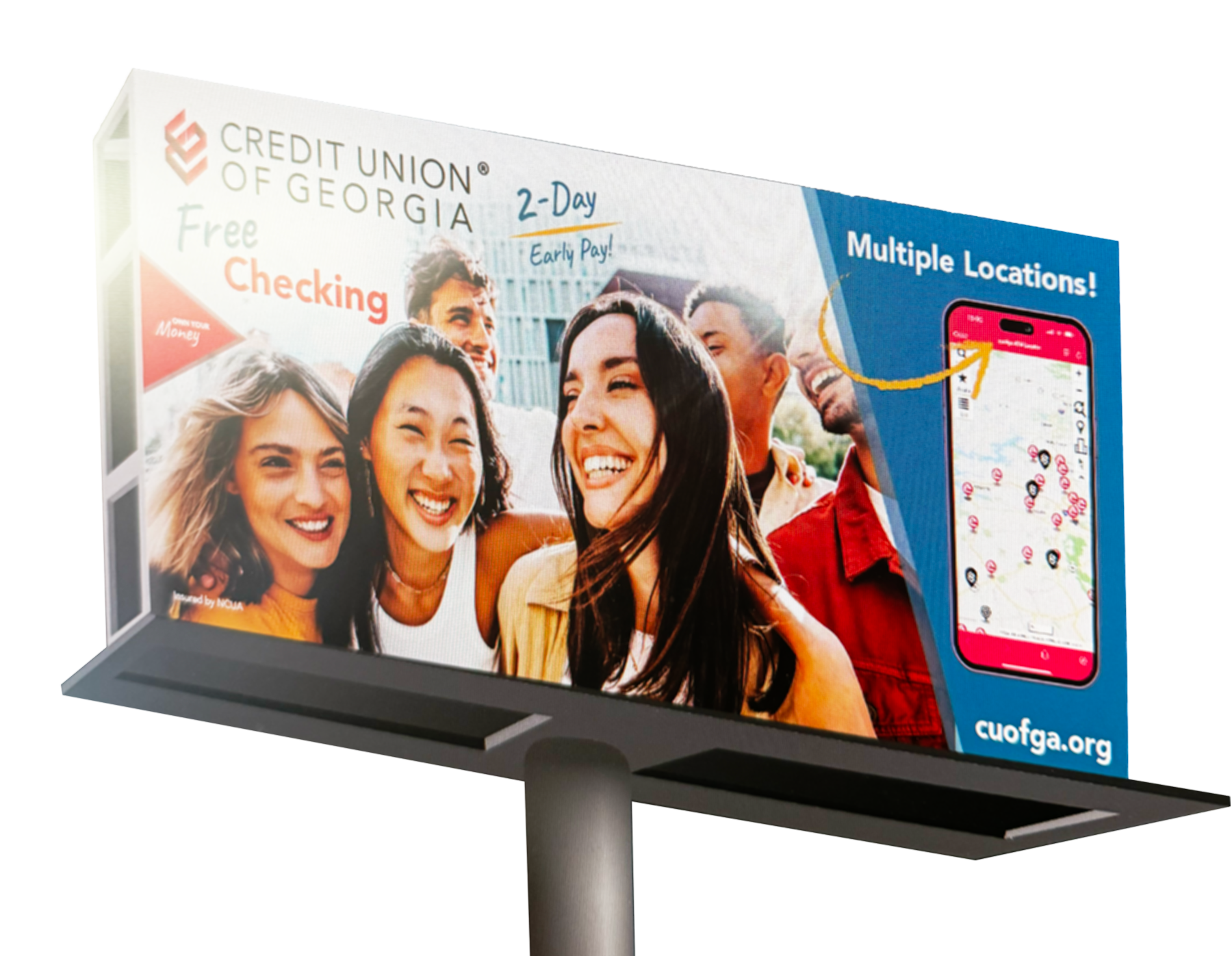 Refreshing Checking campaign billboard preview